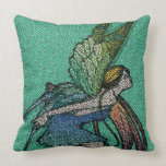Butterfly Fairy Mosaic Tiles Throw Pillows
