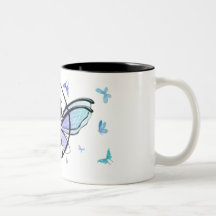 Butterfly Fairy Silhouette Coffee Mug