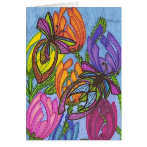 Butterfly Fancy Art Note Card