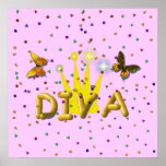 Butterfly Fashion Diva Poster