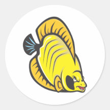 Butterfly Fish Round Sticker