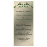 butterfly floral ivory green  Wedding program Custom Rack Cards