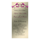 butterfly floral ivory pink Wedding program Personalized Rack Card