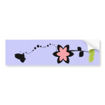 Butterfly Flower Bumper Sticker bumper stickers