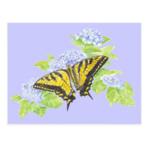 Butterfly, Flower Inspirational Postcard
