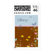 Butterfly Flower Sorry Postage Stamp
