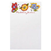 Butterfly & Flower Stationery by SharonRhea