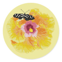 Butterfly Flower Sticker