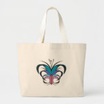 Butterfly Flower Tattoo Design Canvas Bags