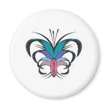 Butterfly Flower Tattoo Design magnets