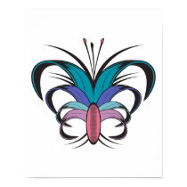 Butterfly Flower Tattoo Design posters