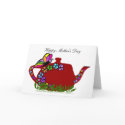 Butterfly flowers tea pot, Happy Mother's Day card by marcya7 Butterfly flowers tea pot, Happy Mother's Day card