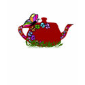 Butterfly flowers tea pot shirt