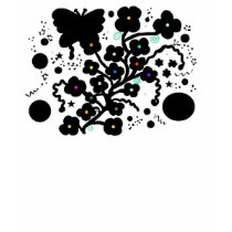 Butterfly & Flowers t-shirts
