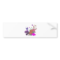 butterfly frenzy vector abstract bumper stickers