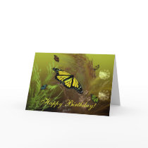 Butterfly Garden 2, Happy Birthday! cards