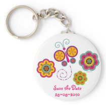 Butterfly Garden Custom Keychain