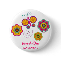 Butterfly Garden Custom Pinback Button
