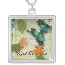 BUTTERFLY GARDEN NL11 Blue Butterfly Design necklaces