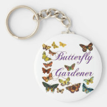 Butterfly Gardener Saying keychains
