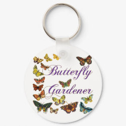 Butterfly Gardener Saying keychain