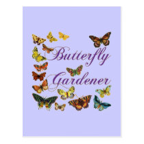 Butterfly Gardener Saying postcards