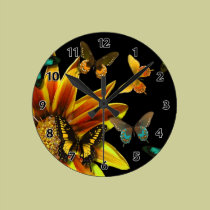 Butterfly Gardens wall clocks