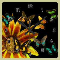 Butterfly Gardens wall clocks