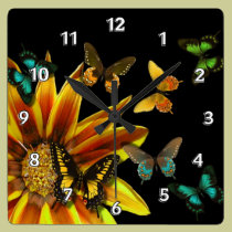 Butterfly Gardens wall clocks