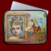 Butterfly Girl Laptop Sleeve laptop sleeves