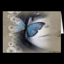 Butterfly Girl Note Card cards