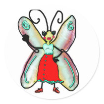 butterfly girl stickers by lissame73 butterfly girl stickers