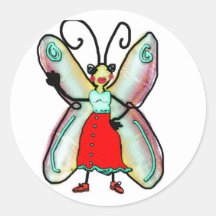 butterfly girl stickers