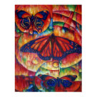 postcard - Abstract butterflies.