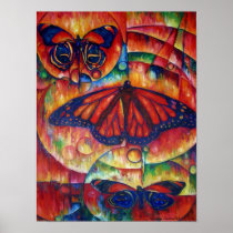 butterfly, butterflies, abstract art, colorful, canvas print, insect, nature, painting, Cartaz/impressão com design gráfico personalizado