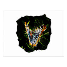 Butterfly Glowing Edges Cutout Post Card
