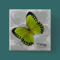 Butterfly - Green - Button
