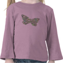 Butterfly Green Peace Long Sleeve Toddler Shirt