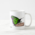 Butterfly-greenPpl, Itsy Bitsy Butterfly mugs by jiveafro Butterfly-greenPpl, Itsy Bitsy Butterfly mugs