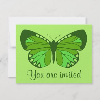 Butterfly Greens invitation