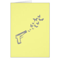 Butterfly Gun T-shirt / Earth Day T-shirt Greeting Card