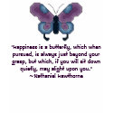 Butterfly, "Happiness is a butterfly, which whe... t-shirts