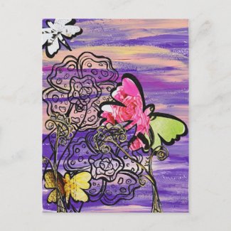Butterfly Hats postcard postcard