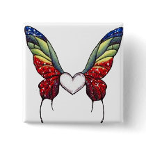Butterfly Heart buttons
