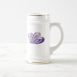 Butterfly Heart Design Beer Stein Coffee Mug