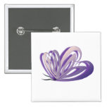 Butterfly Heart Design Square Pin