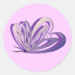 Butterfly Heart Design Sticker