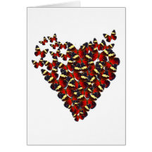 Butterfly heart greeting card