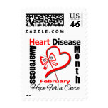 Butterfly Heart - Heart Disease Awareness Month stamps