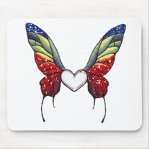 Butterfly Heart mousepads